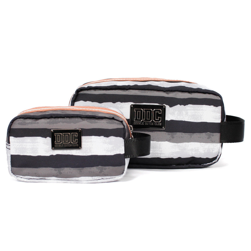 Two In One Toiletry Kits Black and White